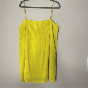 ELIZABETH AND JAMES COTTON SILK SPAGHETTI STRAP LIME GREEN TOP SIZE LARGE